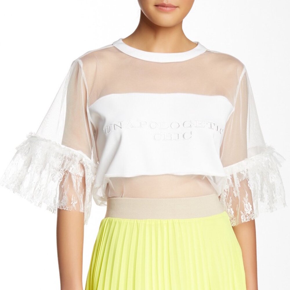Tov Holy Unapologetic Mesh Blouse